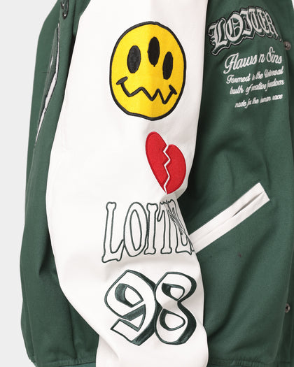 Loiter Flaws Varsity Jacket Green/Off White