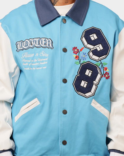 Loiter Flaws Varsity Jacket Blue/Off White