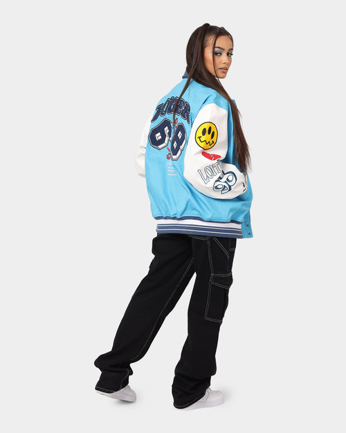 Loiter Flaws Varsity Jacket Blue/Off White