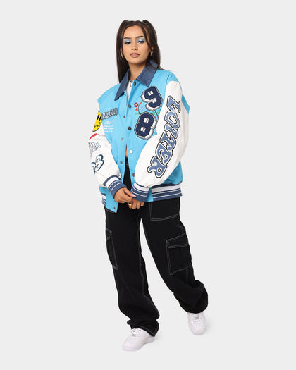 Loiter Flaws Varsity Jacket Blue/Off White