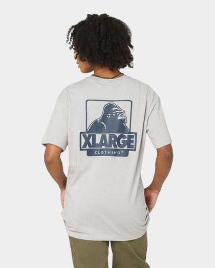 XLARGE 91 Text T-Shirt Grey/Navy
