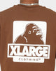 XLARGE 91 Text T-Shirt Brown/White