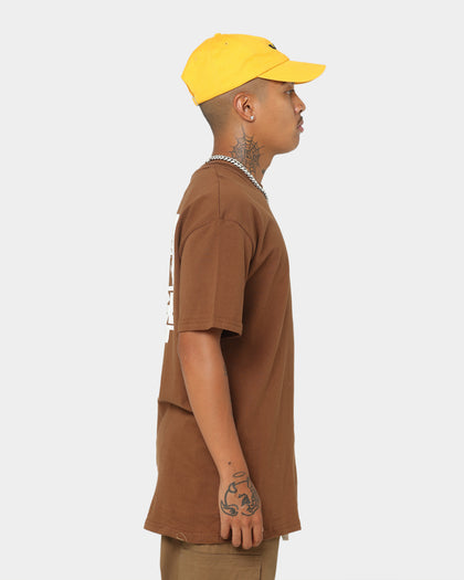XLARGE 91 Text T-Shirt Brown/White