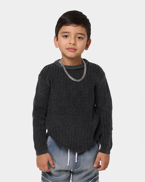 EN ES Kid's Shuffle Knit Jumper Washed Black