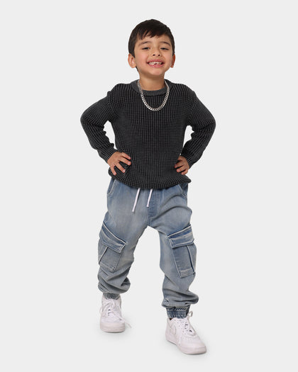 EN ES Kid's Shuffle Knit Jumper Washed Black
