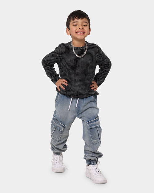 EN ES Kid's Shuffle Knit Jumper Washed Black