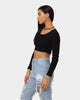 XXIII Women's Adah Rib Long Sleeve Crop Black