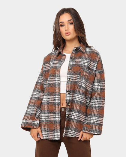 XXIII Women's Chika Flannel Shacket Brown