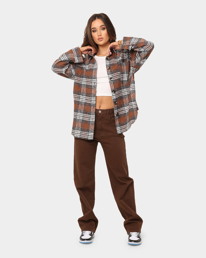 XXIII Women's Chika Flannel Shacket Brown