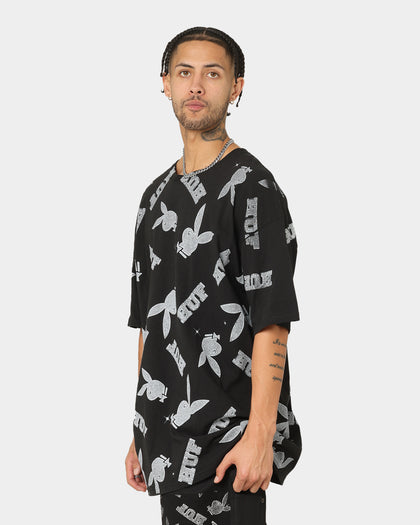 HUF X Playboy VVS Pattern T-Shirt Black