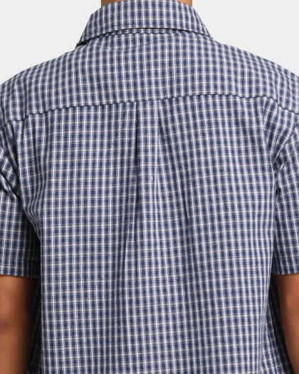 XLARGE Button Up Check Shirt Navy