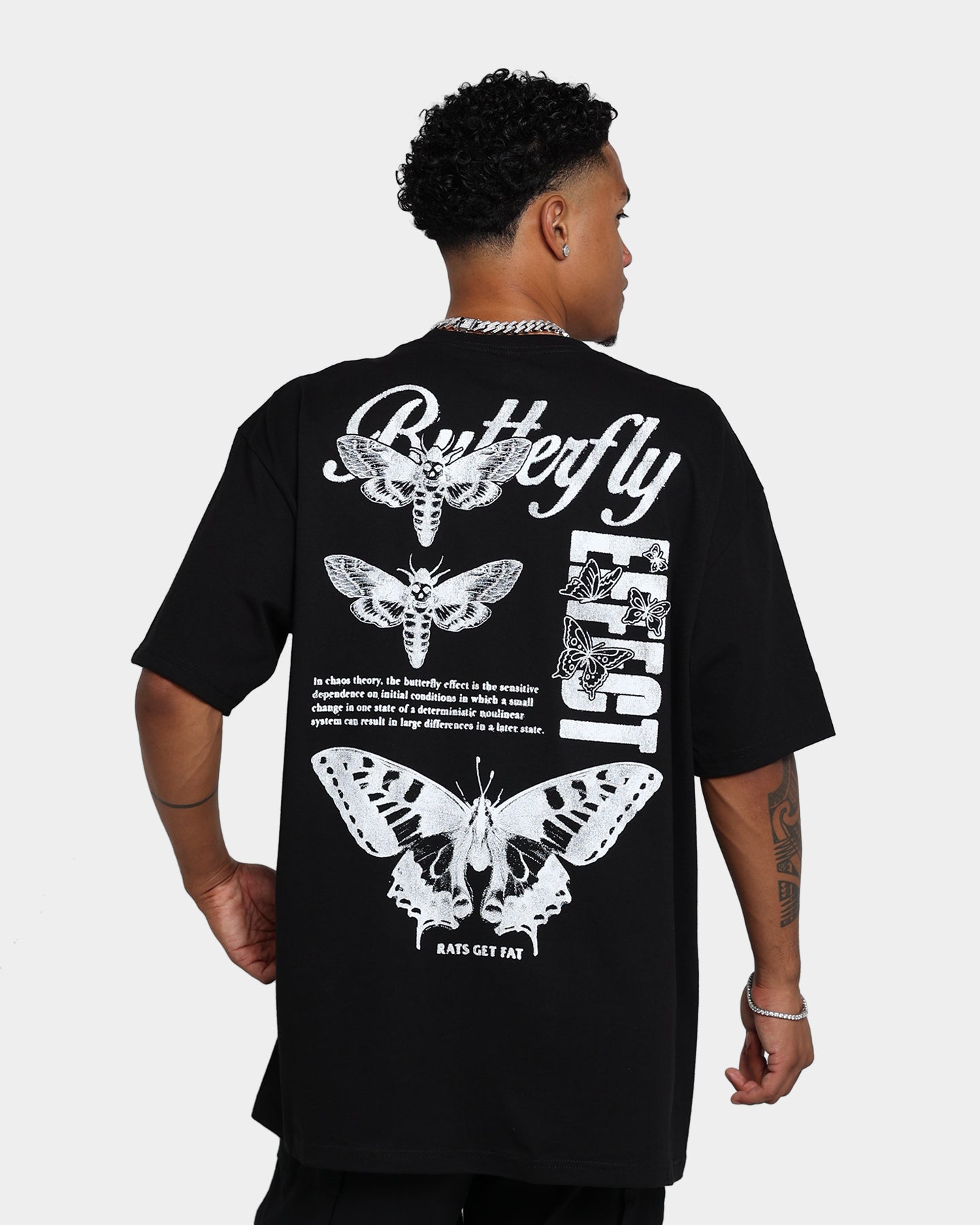Rats Get Fat Butterfly Effect T-Shirt Black/White | Culture Kings US