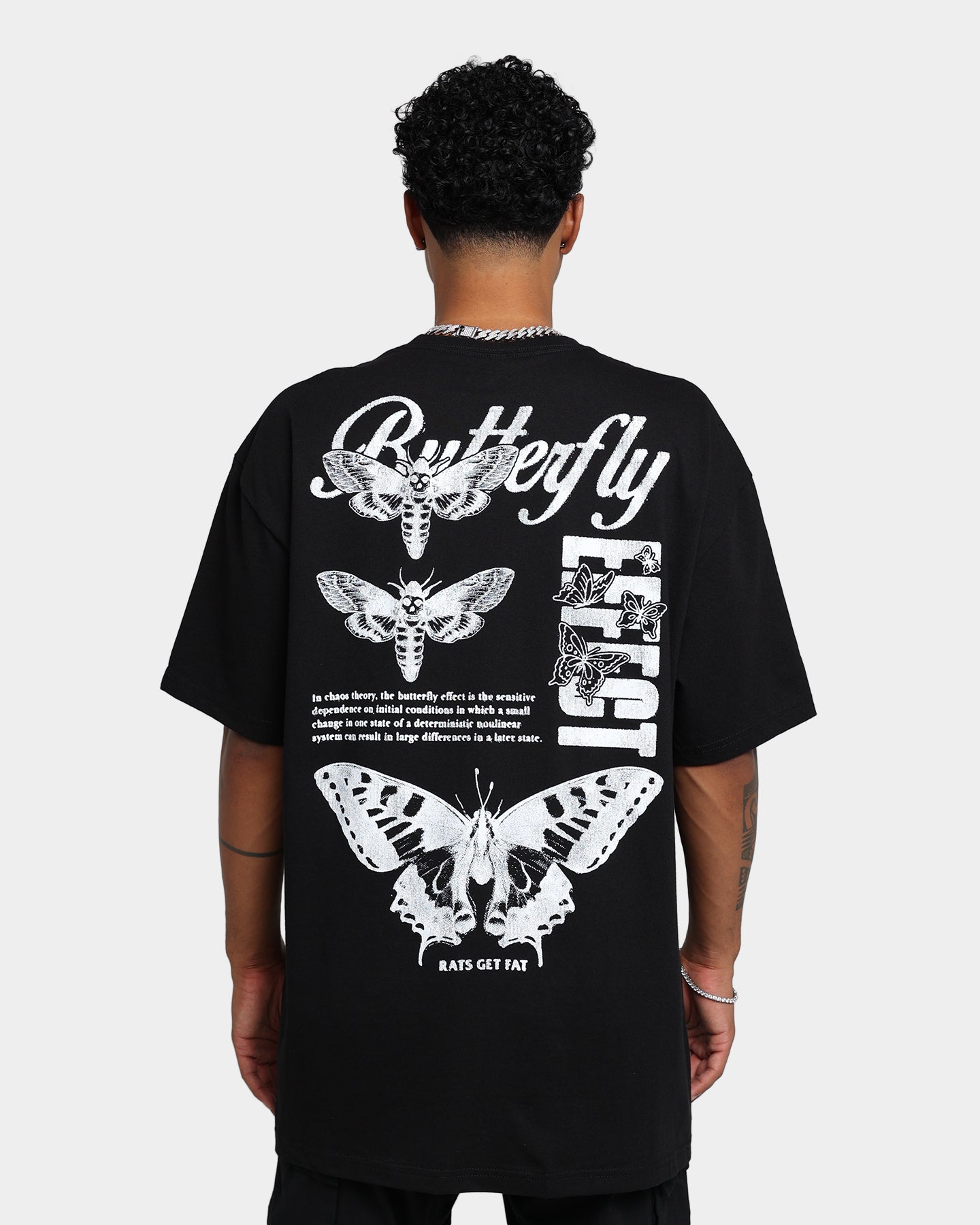 Rats Get Fat Butterfly Effect T-Shirt Black/White | Culture Kings US