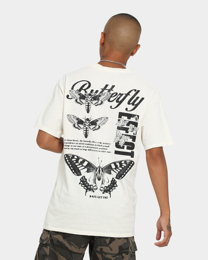 Rats Get Fat Butterfly Effect Vintage T-Shirt Off White