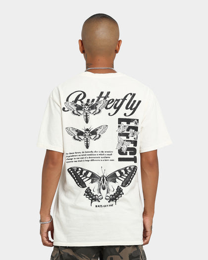 Rats Get Fat Butterfly Effect Vintage T-Shirt Off White