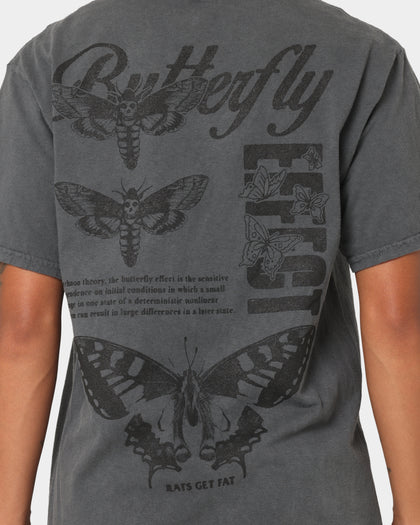 Rats Get Fat Butterfly Effect T-Shirt Off Black/Black