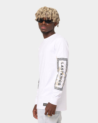 Last Kings Boxed Script Long Sleeve T-Shirt White