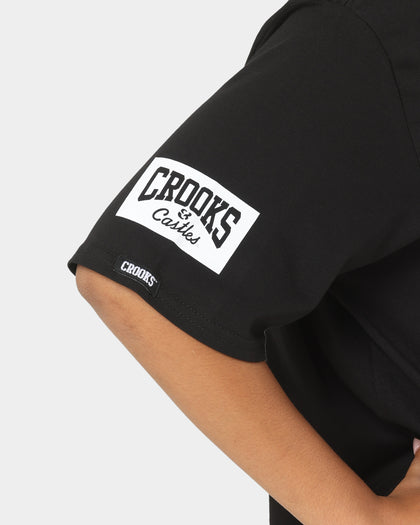 Crooks & Castles Serif Klepto T-Shirt Black