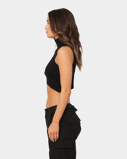 XXIII Women's Lou Turtle Neck Crop Black