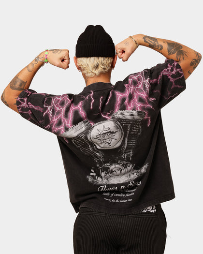 Loiter Lightning Motor Vintage T-Shirt Vintage Black