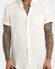 XXIII Dubrovnik Short Sleeve Button Up Shirt Beige