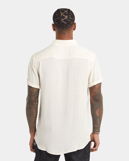 XXIII Dubrovnik Short Sleeve Button Up Shirt Beige