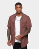 XXIII Dubrovnik Short Sleeve Button Up Shirt Chocolate