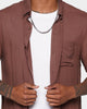 XXIII Dubrovnik Short Sleeve Button Up Shirt Chocolate