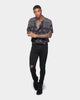 XXIII Ezra Satin Button Up Black
