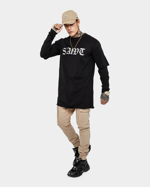 Saint Morta La Morta Layered Long Sleeve T-Shirt Black