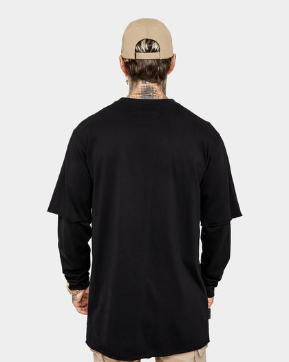 Saint Morta La Morta Layered Long Sleeve T-Shirt Black