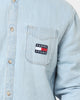 Tommy Jeans Badge Denim Shirt Light Indigo
