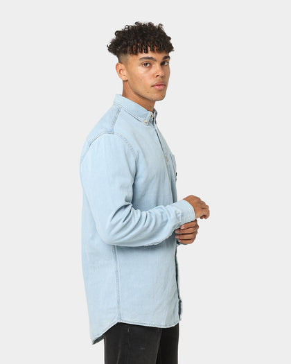 Tommy Jeans Badge Denim Shirt Light Indigo