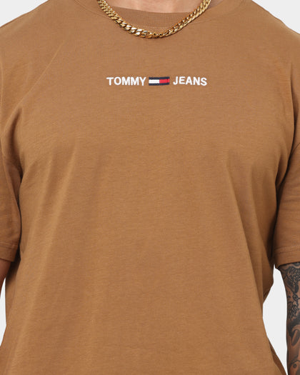 Tommy Jeans Small Text T-Shirt Desert Khaki