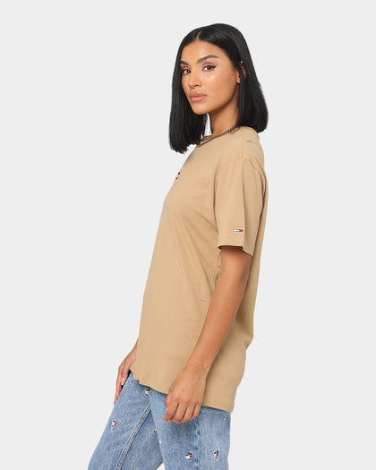 Tommy Jeans Tiny Circle Logo T-Shirt Classic Khaki