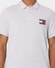 Tommy Jeans Tommy Badge Polo Shirt Silver Grey Heather