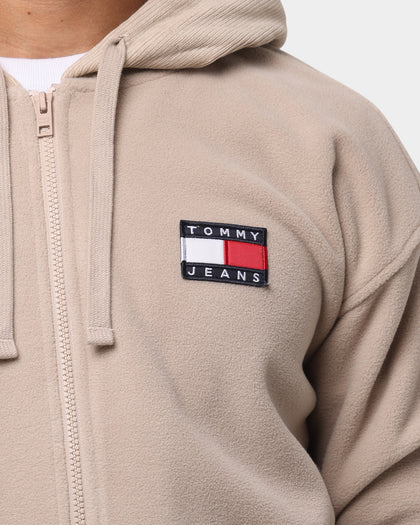 Tommy Jeans Mix Zip Thru Hoodie Soft Beige