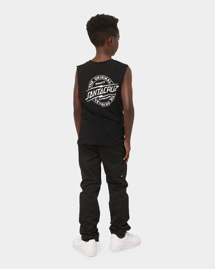 Santa Cruz Kids' Bolt Strip Muscle Singlet Speckle Black