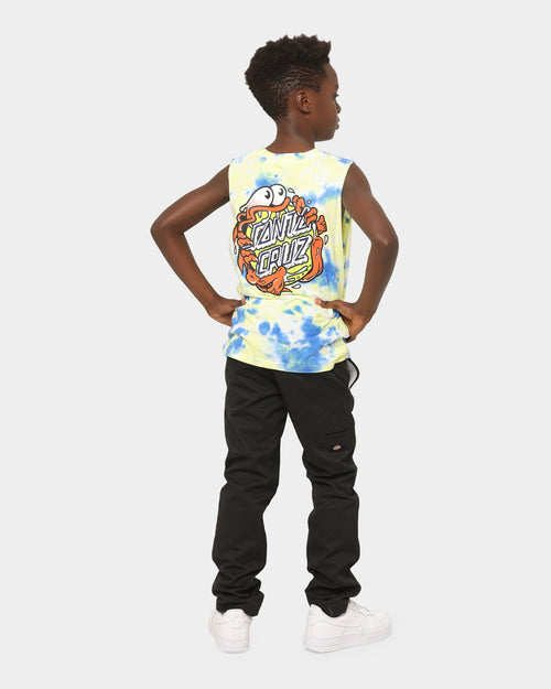 Santa Cruz Kids' Slasher Dot Muscle Singlet Blue Depths Tie
