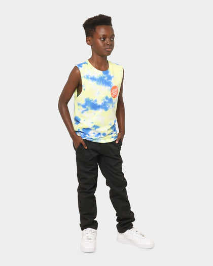 Santa Cruz Kids' Slasher Dot Muscle Singlet Blue Depths Tie