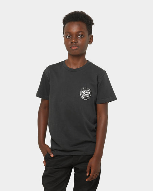 Santa Cruz Kids' Slasher Dot Short Sleeve T-Shirt Pigment Black