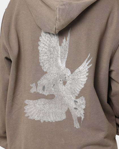 Saint Morta Doves Vintage Hoodie Aged Brown