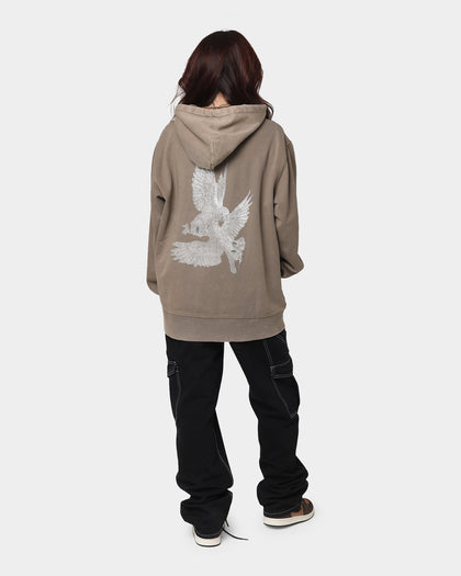 Saint Morta Doves Vintage Hoodie Aged Brown