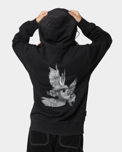 Saint Morta Doves Vintage Hoodie Aged Black