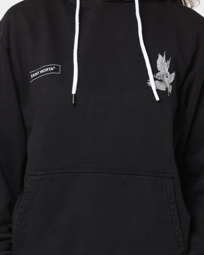 Saint Morta Doves Vintage Hoodie Aged Black
