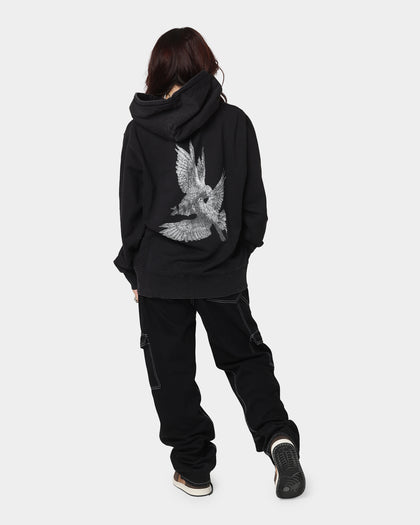 Saint Morta Doves Vintage Hoodie Aged Black