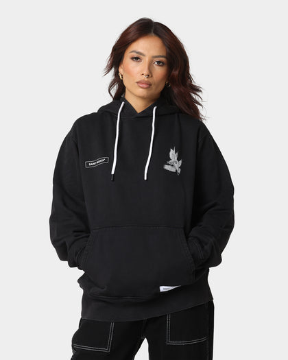 Saint Morta Doves Vintage Hoodie Aged Black