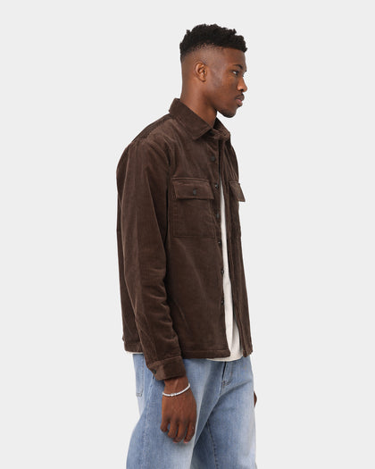 XXIII Lennox Cord Shacket Chocolate