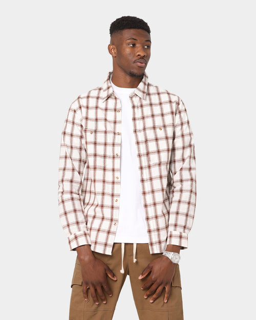 XXIII Quinn Check Shirt Brown/White
