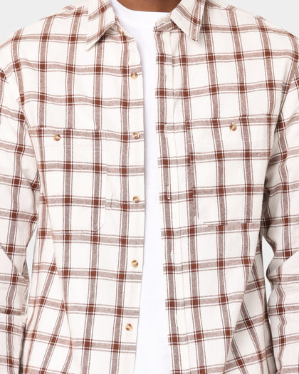 XXIII Quinn Check Shirt Brown/White